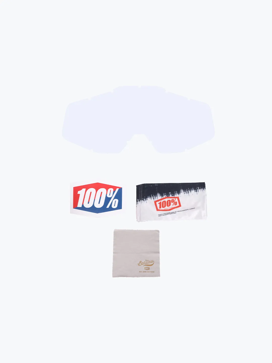 100% Goggles Black Grey Plain Tint