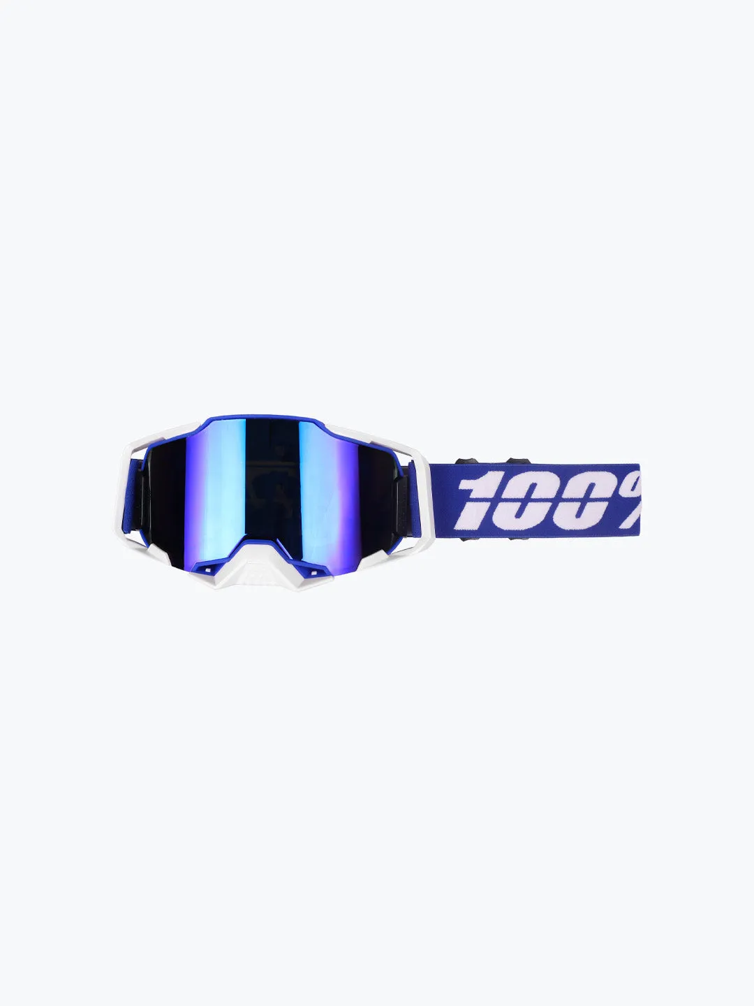 100% Goggles White Blue Tint