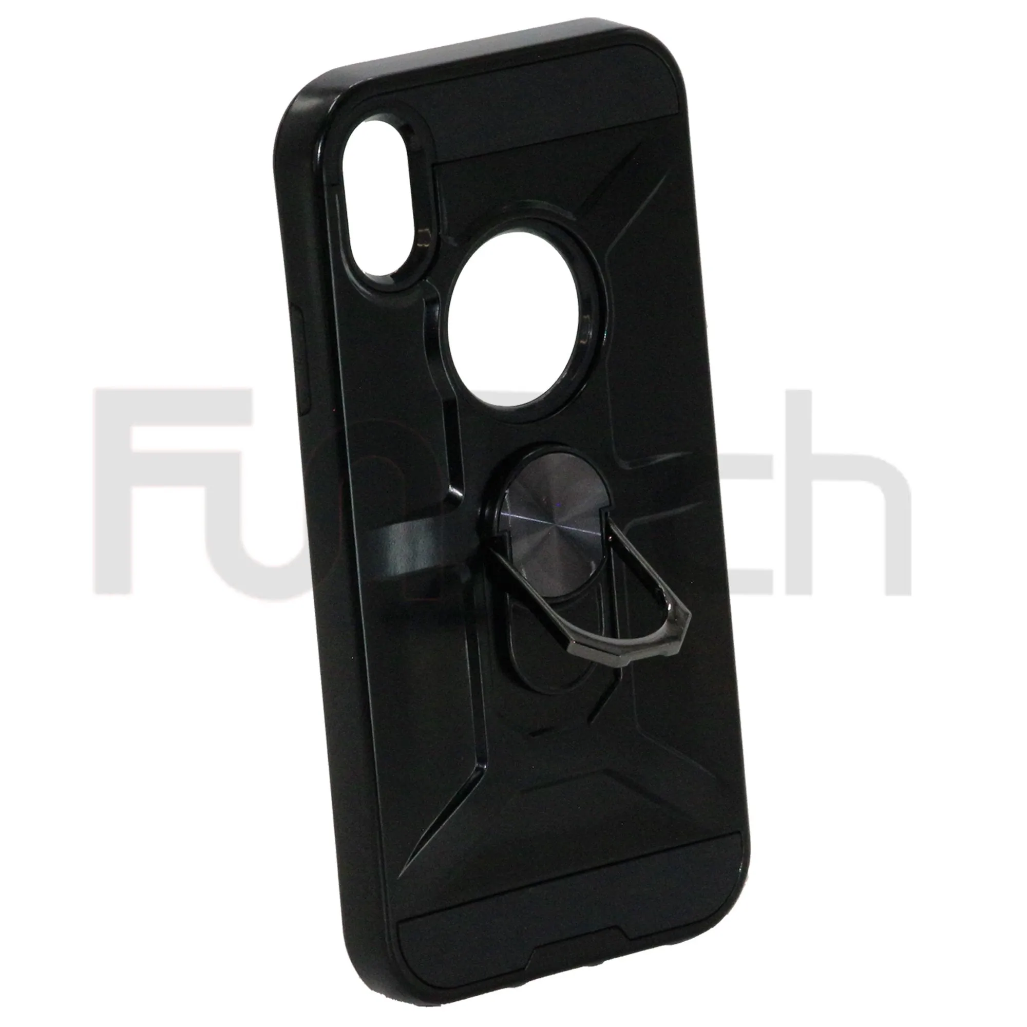 Apple iPhone XR Ring Armor Phone Case Black