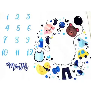 Babymoon Cartoon Circle Photoshoot Bedsheet | Swaddle | 100 x 100 cm