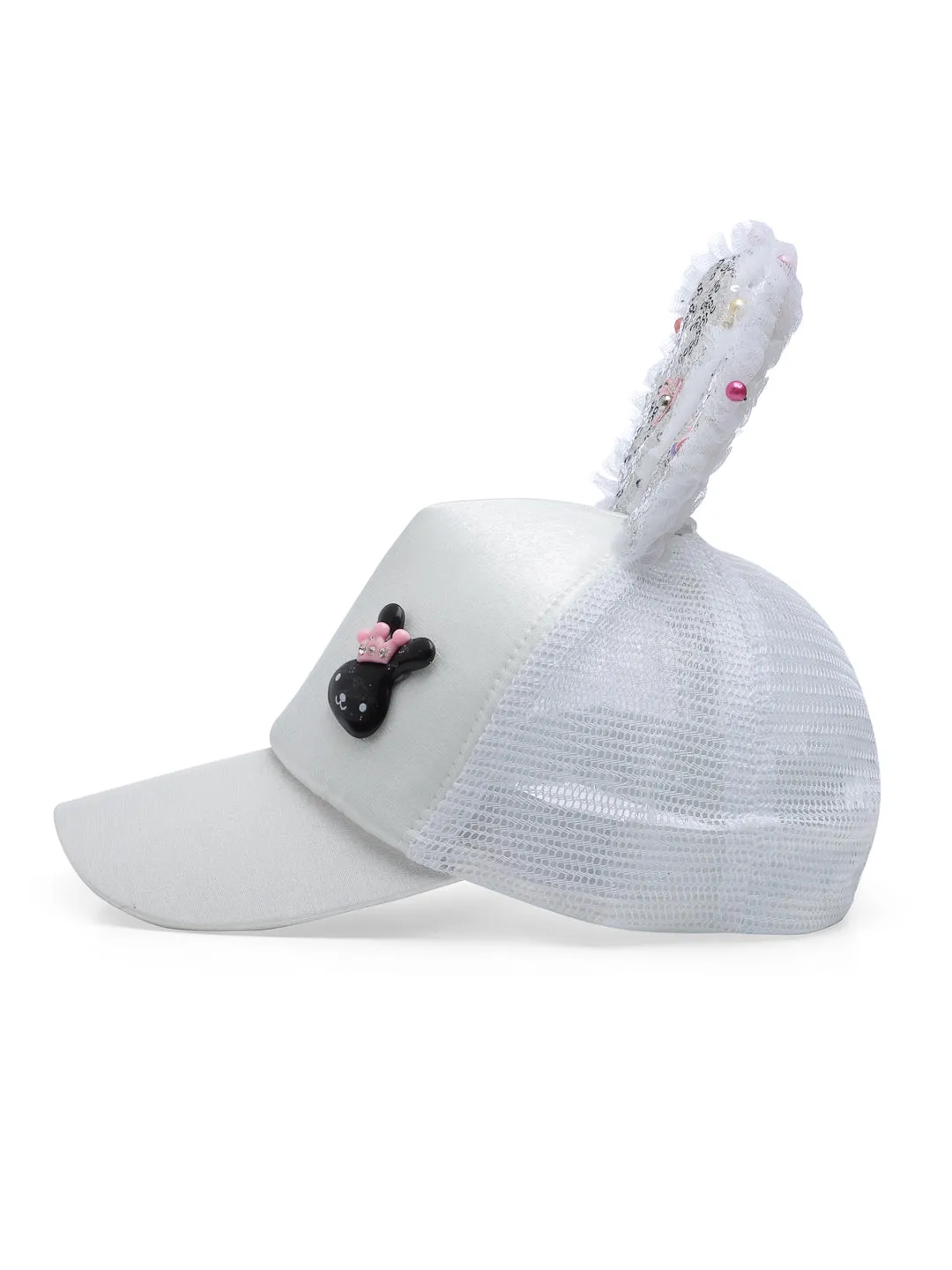 Babymoon Rabbit Ears Summer Cap Hat - White