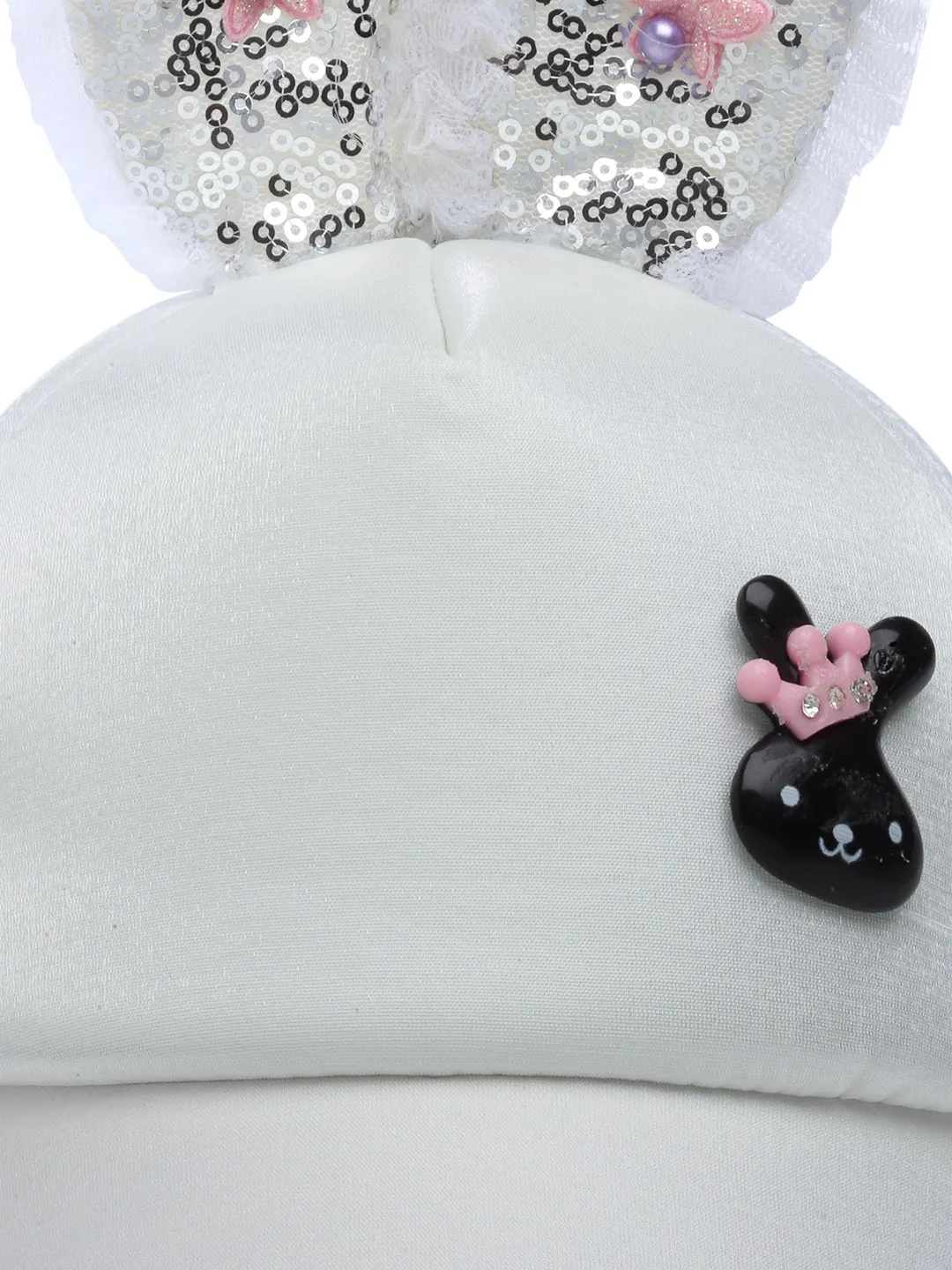 Babymoon Rabbit Ears Summer Cap Hat - White