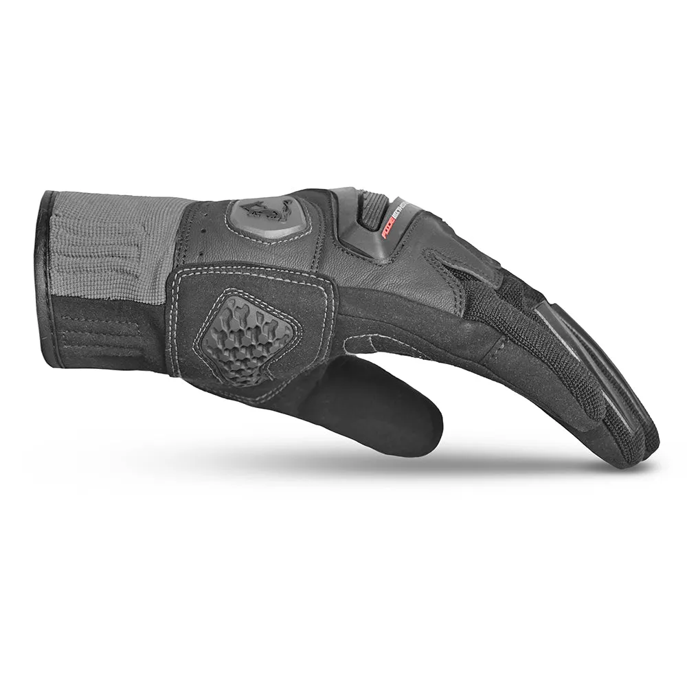 BELA Star Motorcycle Gloves Dark Grey Black