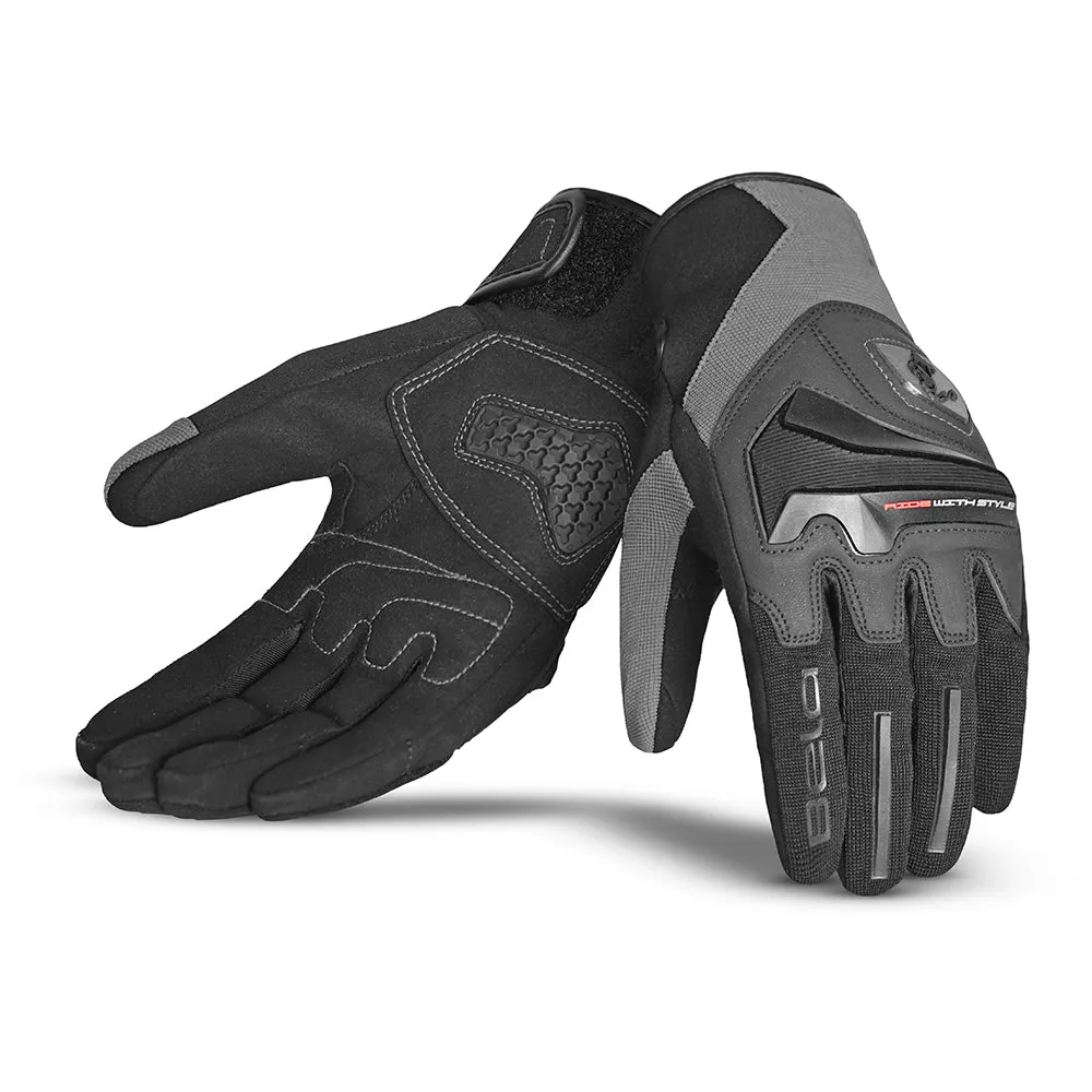 BELA Star Motorcycle Gloves Dark Grey Black