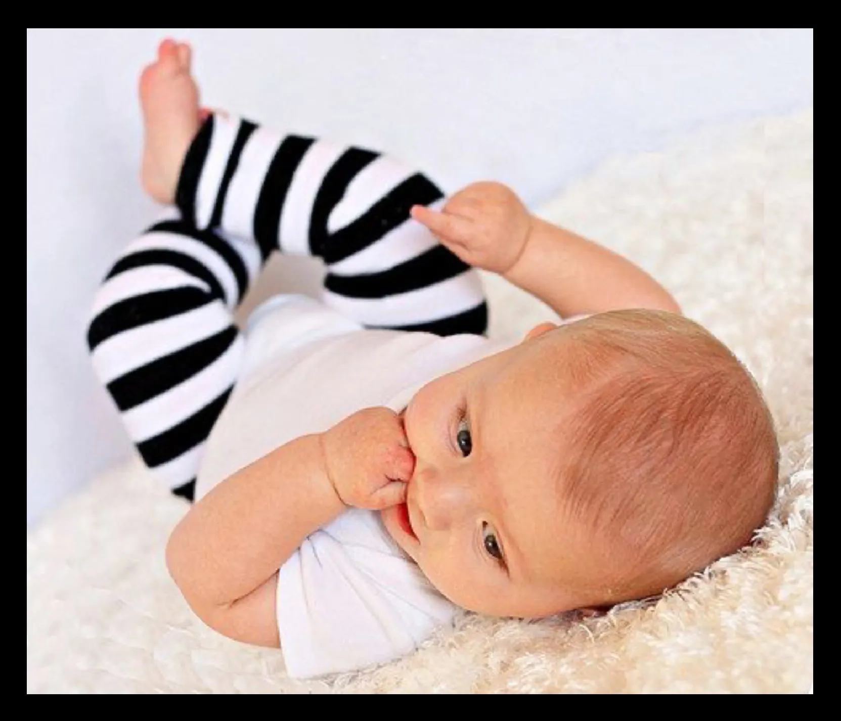 Black & White Striped Leg Warmers, Baby Toddler Leg Warmers