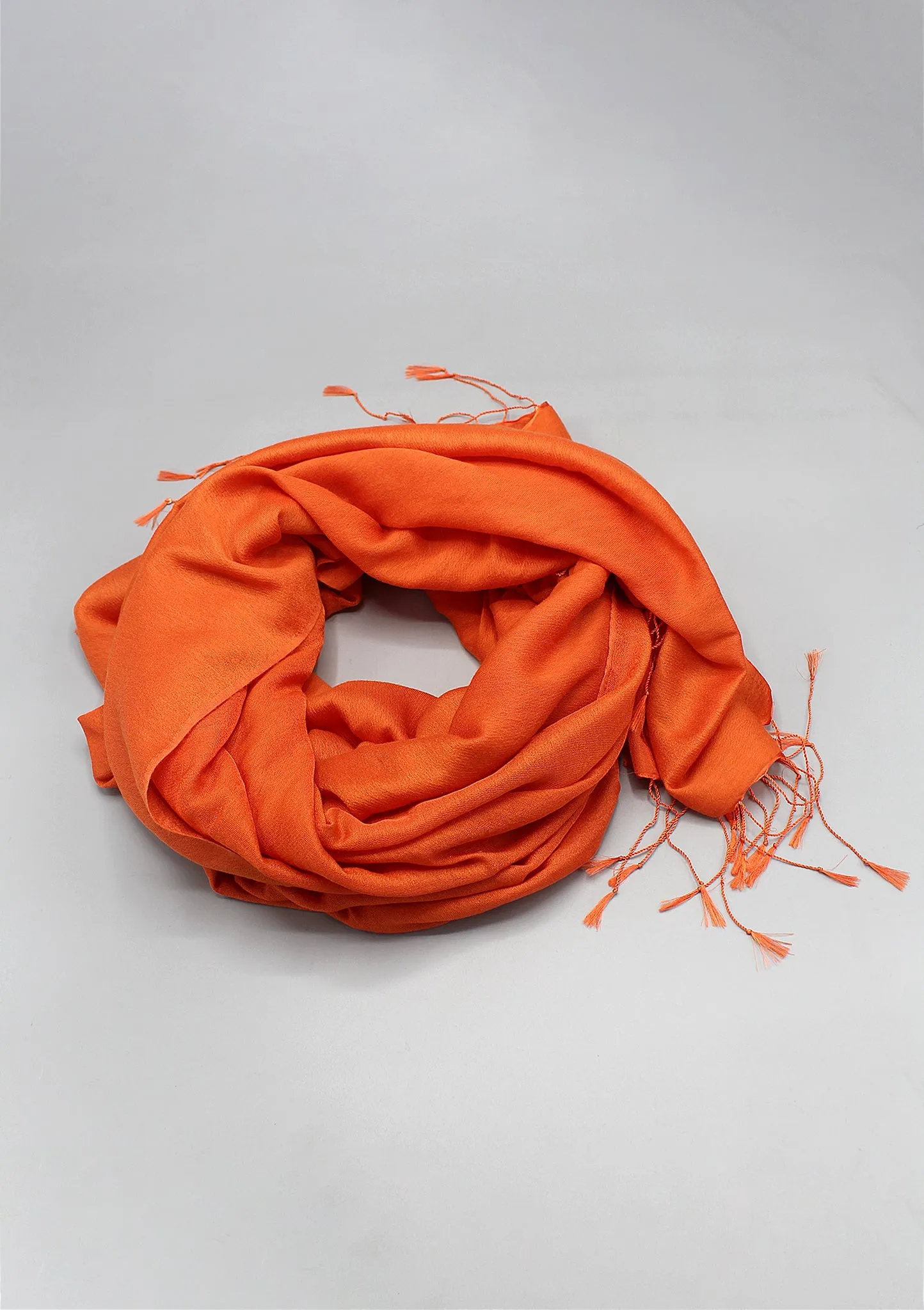 Brunt Orange Water Pashmina Shawl