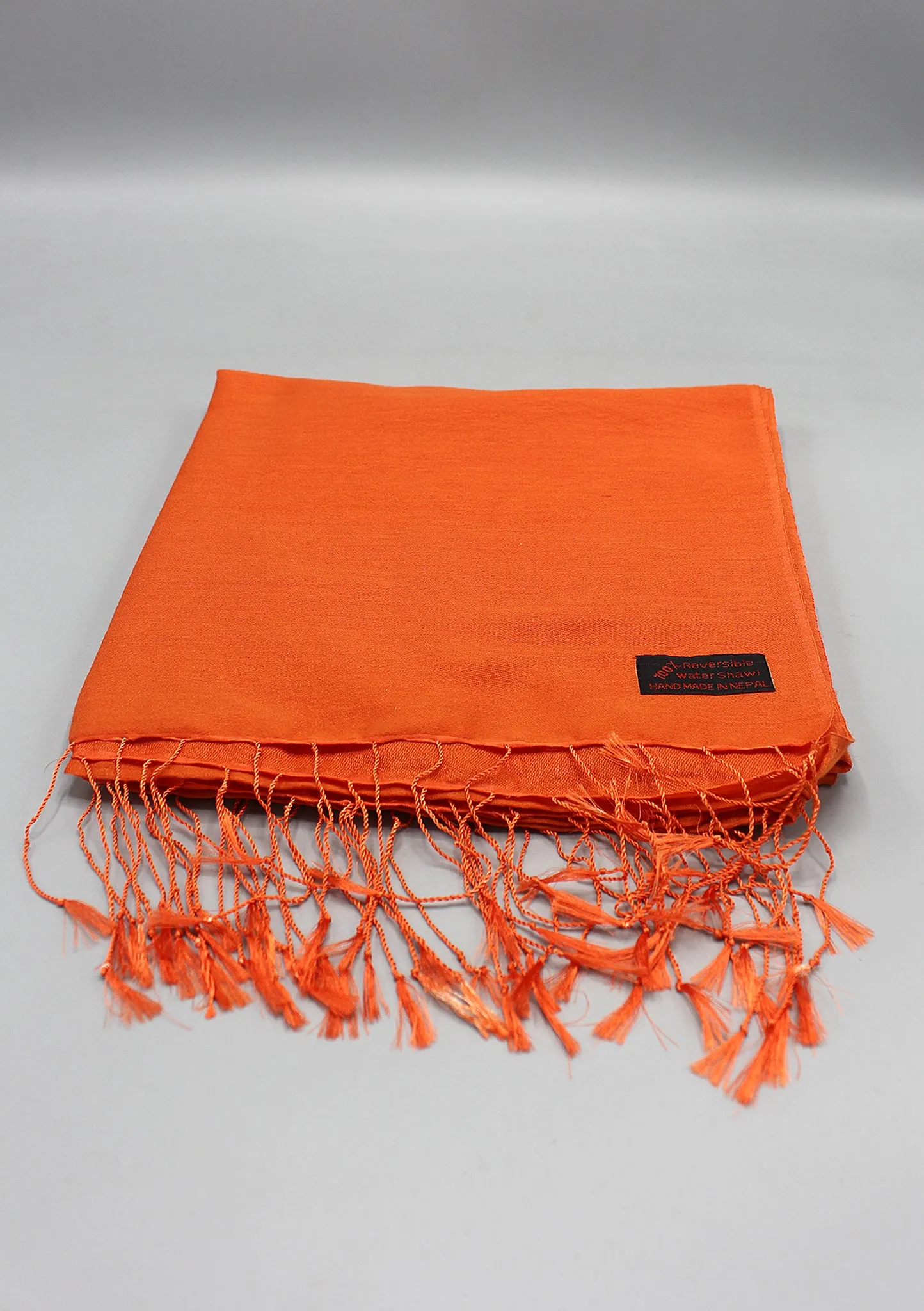 Brunt Orange Water Pashmina Shawl