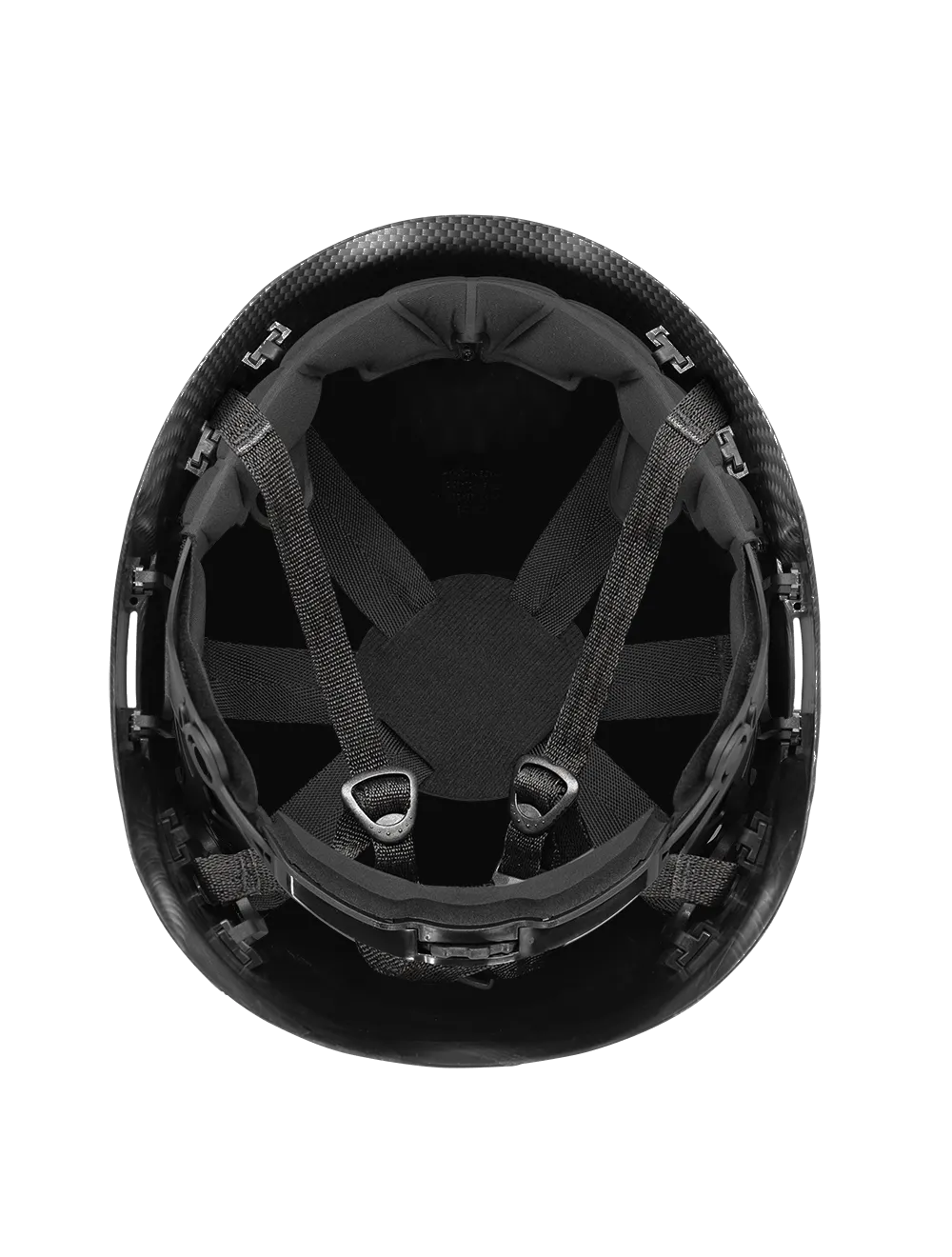 Bullhead Safety™ Head Protection - Matte Black Graphite Climbing Style Protective Helmet with Six-Point Ratchet Suspension and Four-Point Chin Strap - HH-CH1-CB