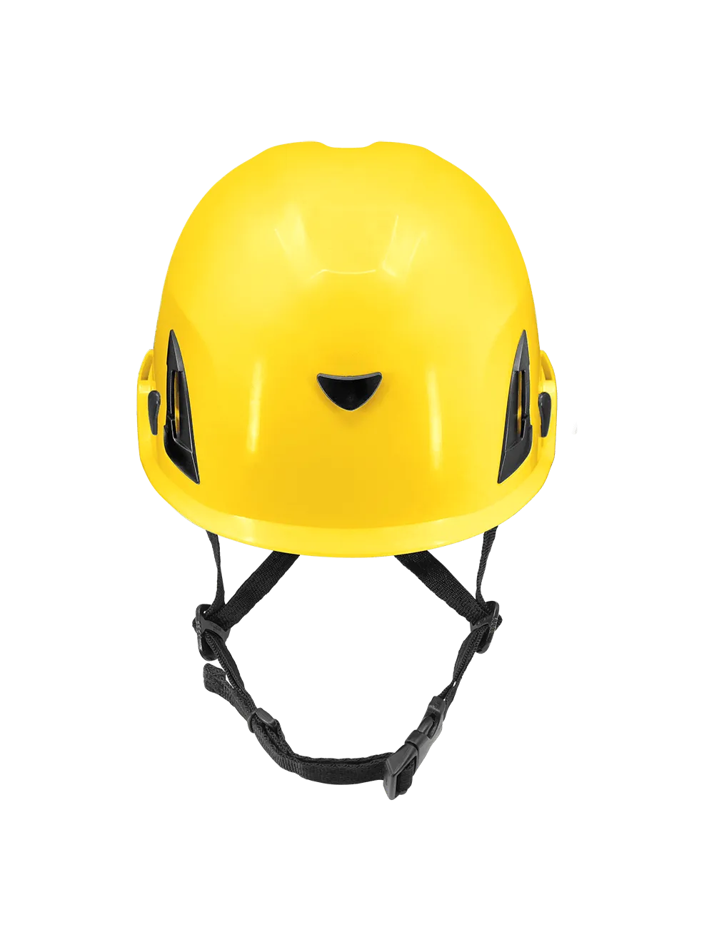 Bullhead Safety™ Head Protection - Yellow Climbing Style Protective Helmet with Six-Point Ratchet Suspension and Four-Point Chin Strap - HH-CH1-Y