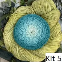 Cascading Colors Shawl Kit (Wonderland Yarns)