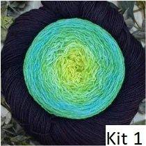 Cascading Colors Shawl Kit (Wonderland Yarns)