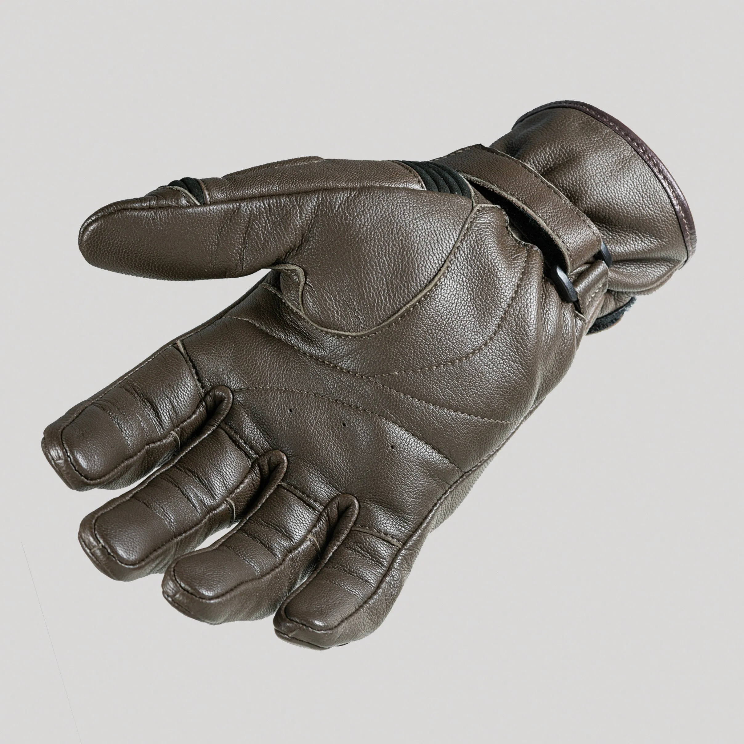 Garibaldi Smoke Winter Vintage Cafe Racer Style Men's Gloves - Brown