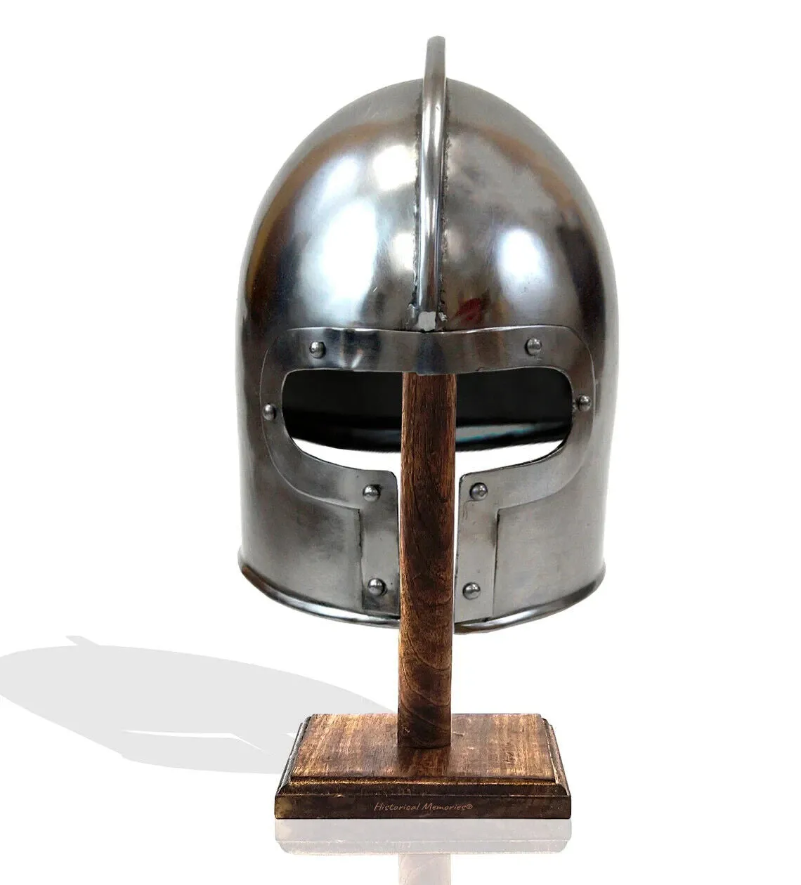 Medieval Helmet Knight Armor Steel Larp Wearable Replica Silver Helmet Cosplay