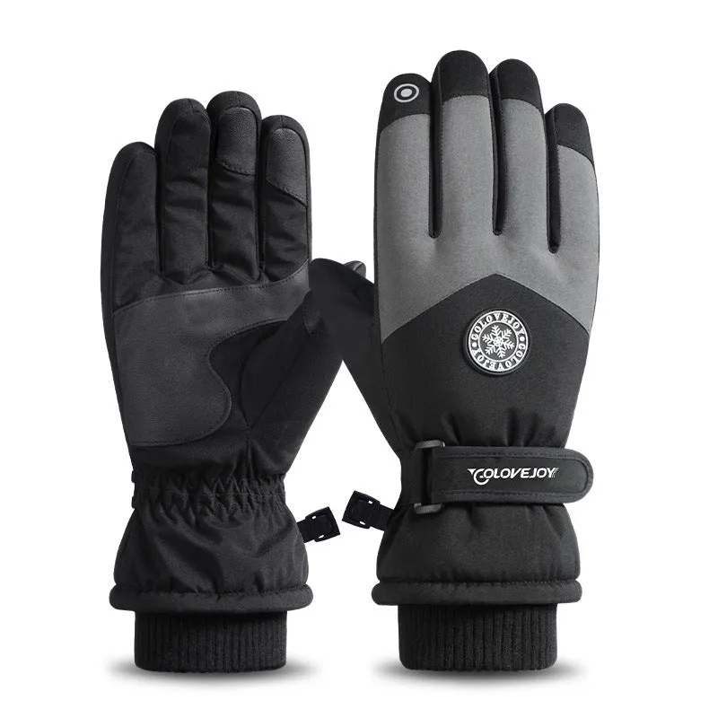 Men Women Winter Windproof Non-slip Warm Touch Screen Ski Gloves