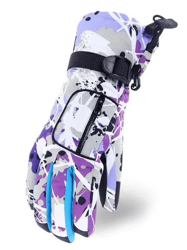 Multicolor Warm Waterproof Snowboarding Ski Gloves - SF1830