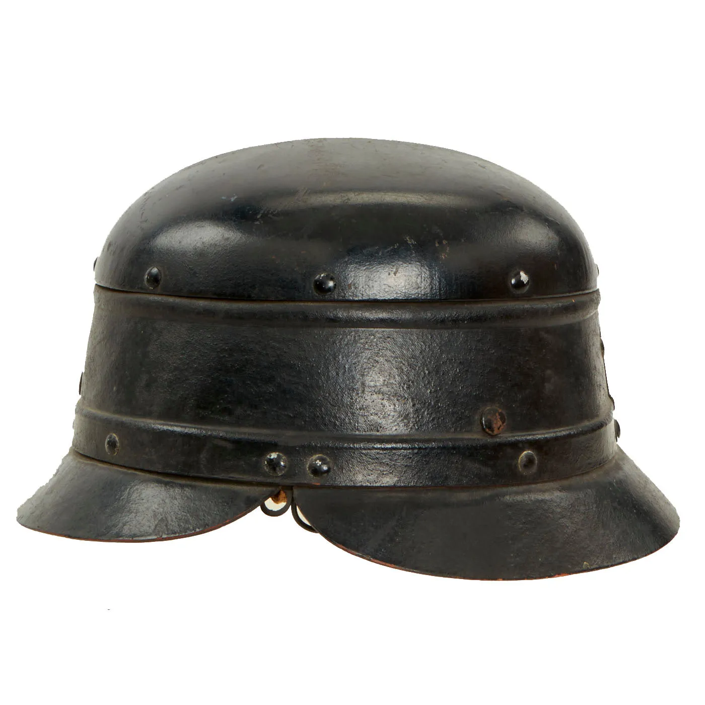 Original Japanese Early 20th Century Hardhat Miners Helmet With WW2 Japanese Style Gauze Liner