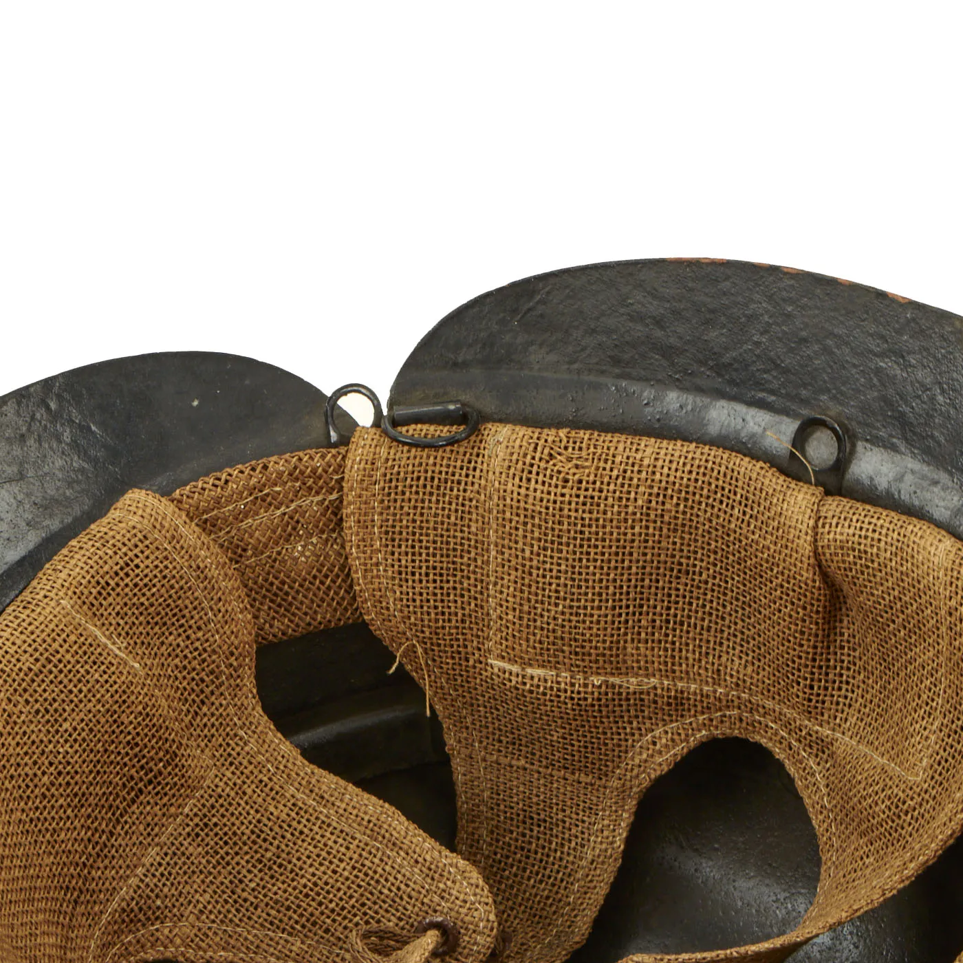 Original Japanese Early 20th Century Hardhat Miners Helmet With WW2 Japanese Style Gauze Liner