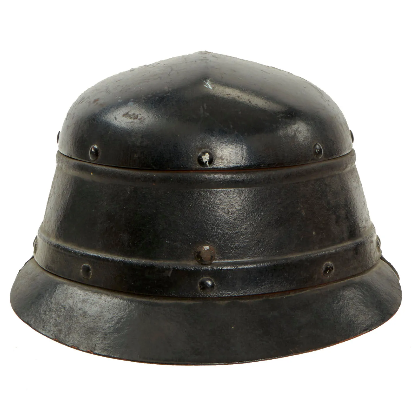 Original Japanese Early 20th Century Hardhat Miners Helmet With WW2 Japanese Style Gauze Liner