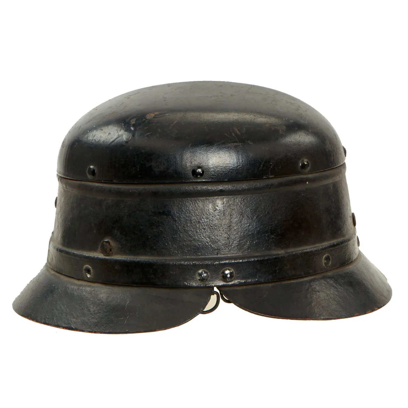 Original Japanese Early 20th Century Hardhat Miners Helmet With WW2 Japanese Style Gauze Liner