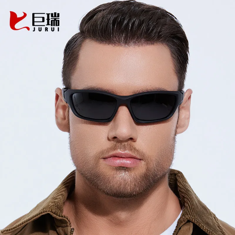 Outdoor sports polarized sunglasses, trendy men's driving anti-glare sunglasses, small frame anti-UV glasses