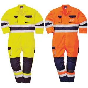 Portwest TX55 Nantes Hi Vis Overalls with Kneepad Pockets