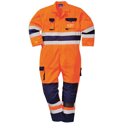 Portwest TX55 Nantes Hi Vis Overalls with Kneepad Pockets