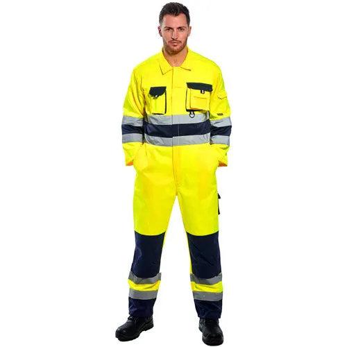 Portwest TX55 Nantes Hi Vis Overalls with Kneepad Pockets