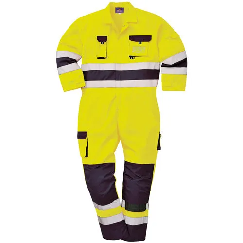 Portwest TX55 Nantes Hi Vis Overalls with Kneepad Pockets