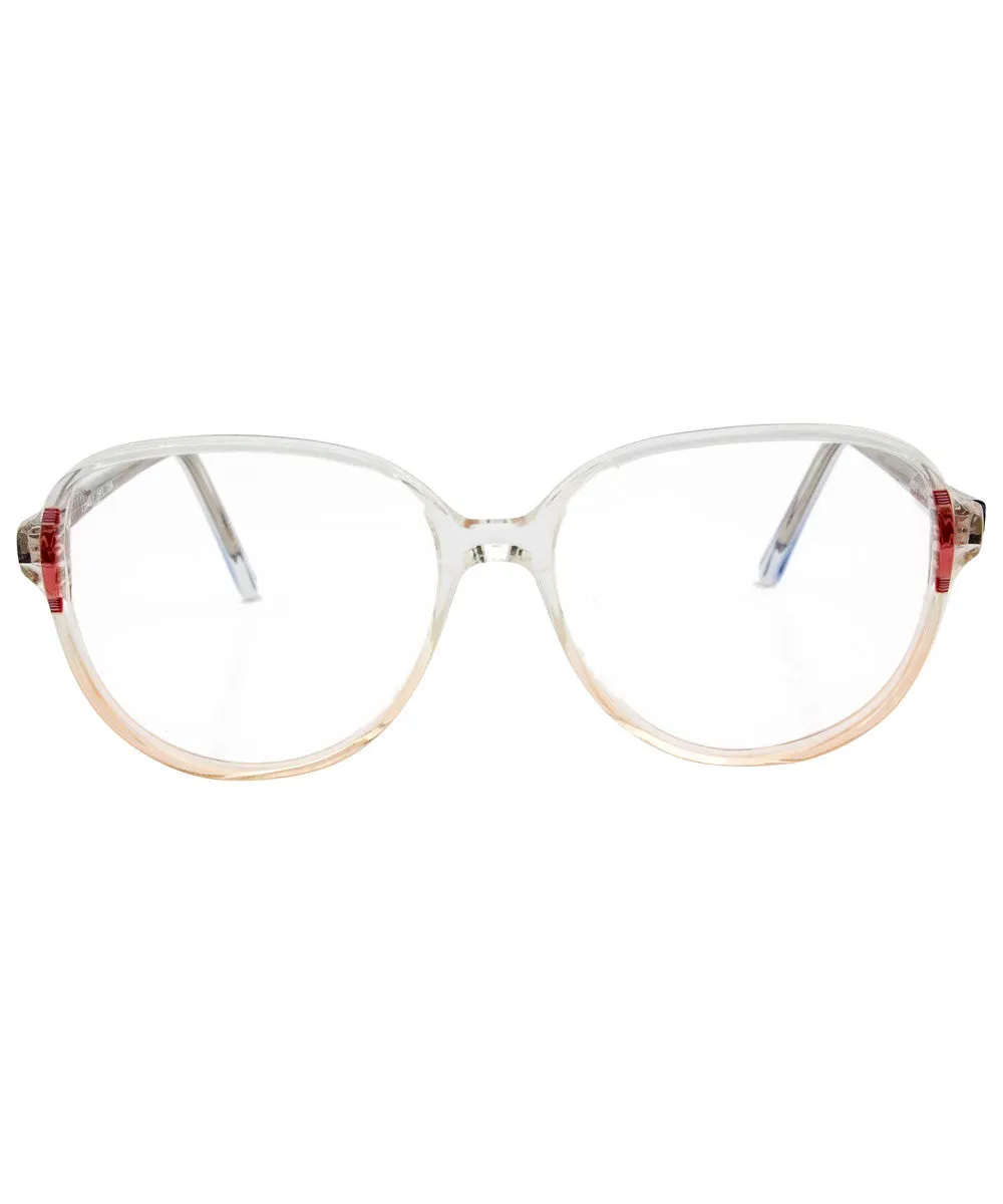 POSEY Burgundy Clear Glasses