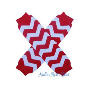 Red Chevron Leg Warmers, Baby, Toddler