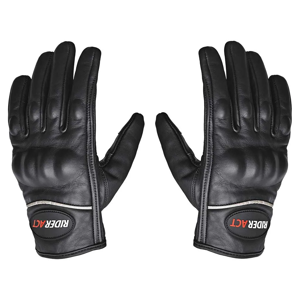 RIDERACT® Motorbike Gloves SB1-Pro UNISEX Leather Moto Gloves