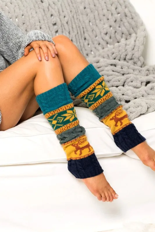 TEEK - Nordic Snowflake Leg Warmers