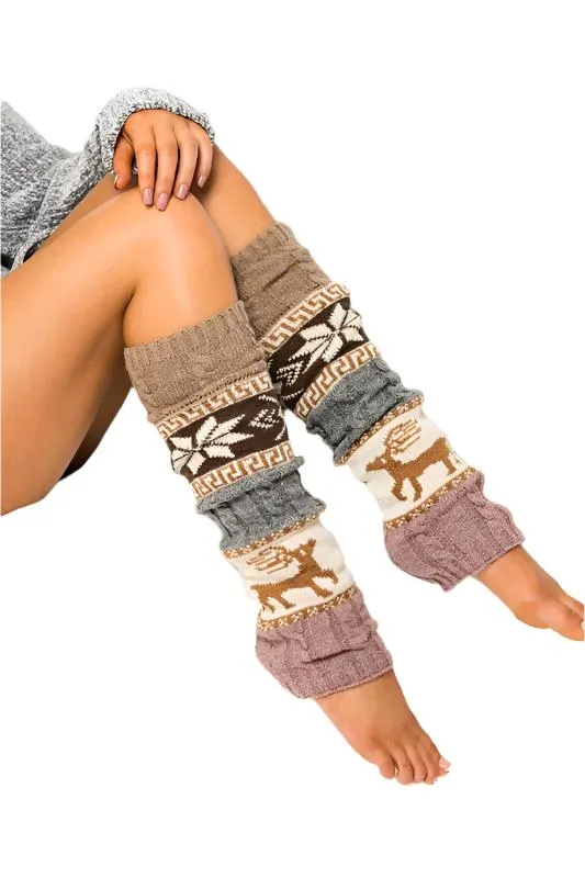 TEEK - Nordic Snowflake Leg Warmers