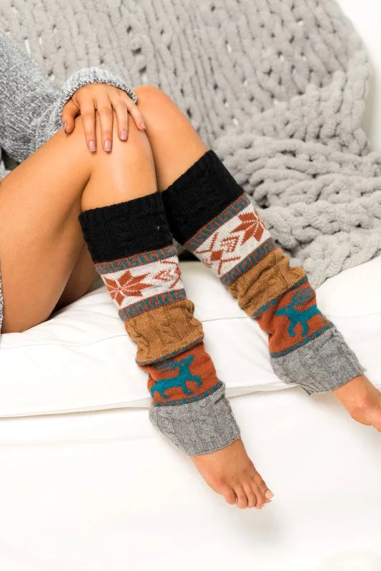 TEEK - Nordic Snowflake Leg Warmers